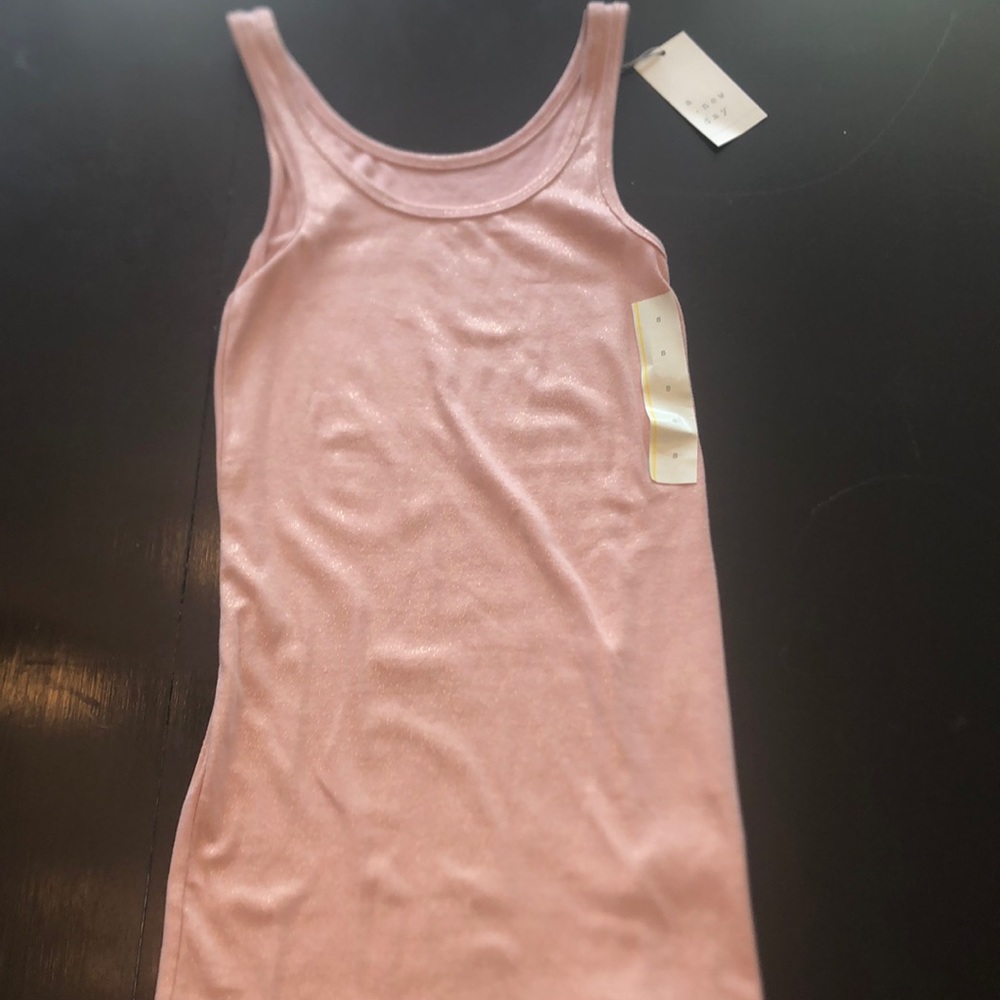 Rose Gold glitter Tank Top